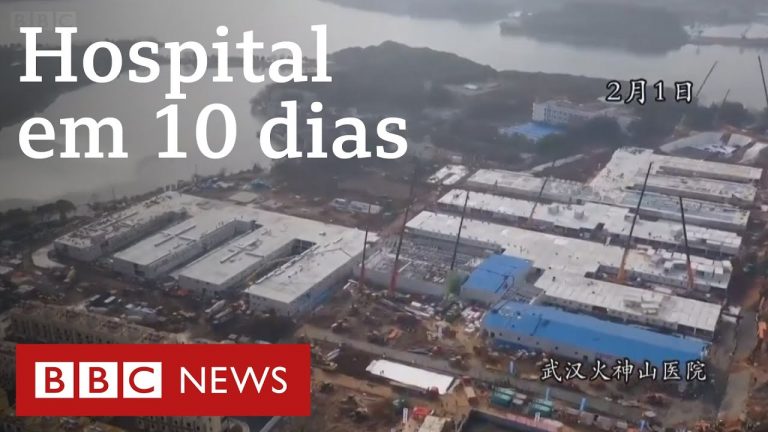 Vídeo acelerado mostra construção de hospital na China em 10 dias